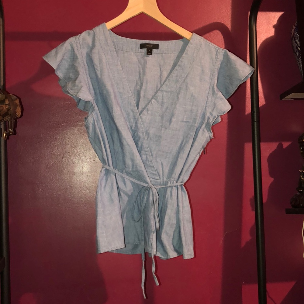 J.Crew Chambray Top - Picture 1 of 5